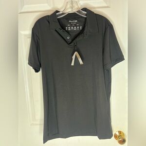 Porter & Ash Polo Shirt Men's Size L Large Black Knitwear Casual Office Preppy